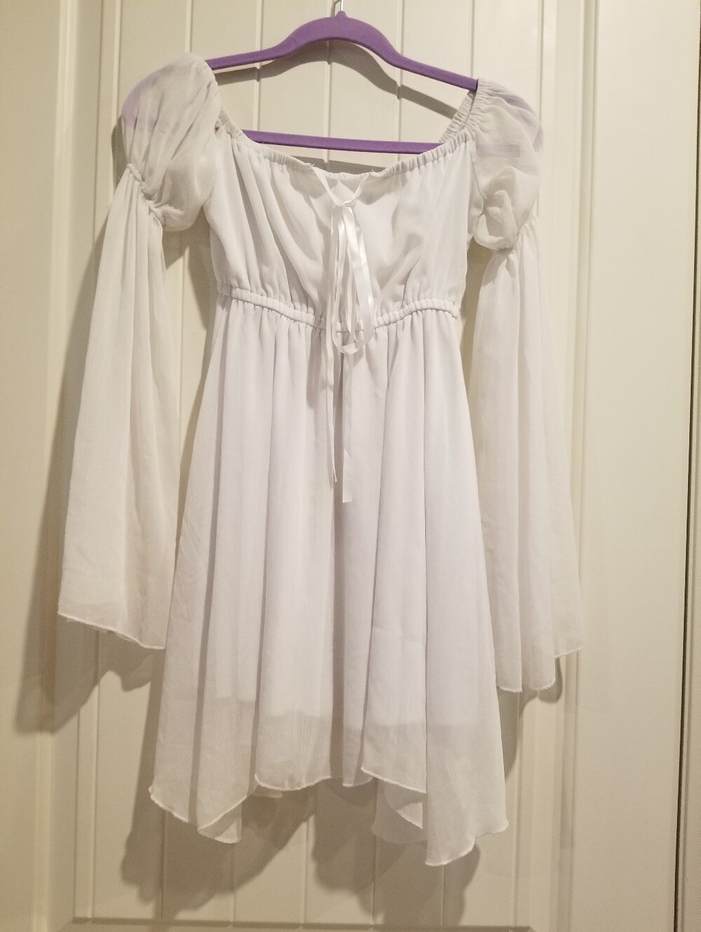 Off White Peasant Dress